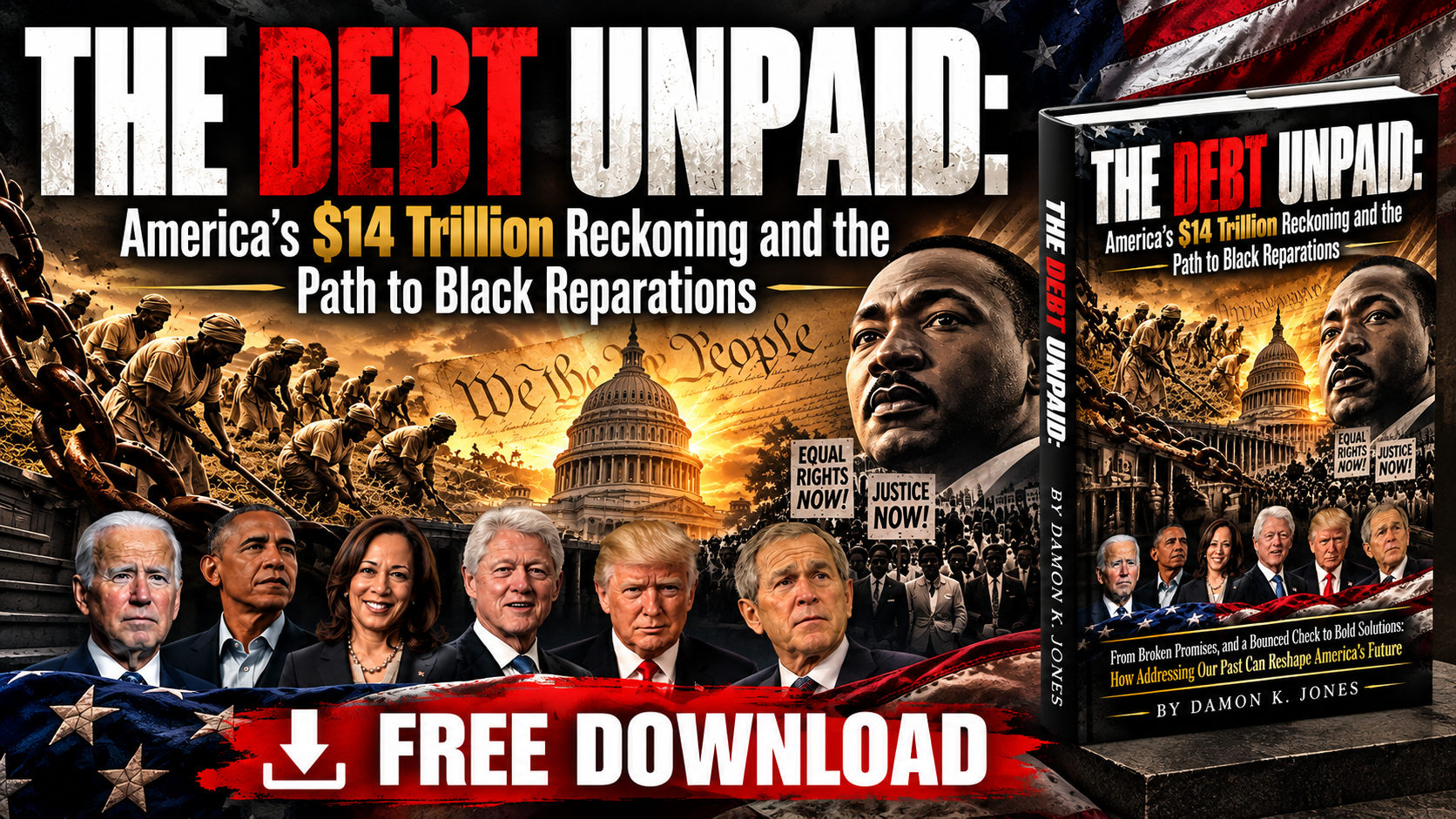 The Debt Unpaid — America's $14 Trillion Reckoning and the Path to Black Reparations, by Damon K. Jones — Free Download